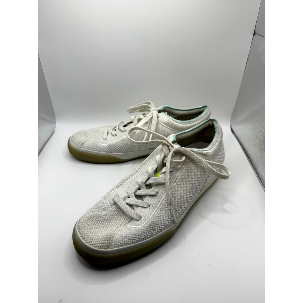 Rothy's The Lace Up Womens 9 Sneakers White Knit Low Top Athletic Tennis Shoes